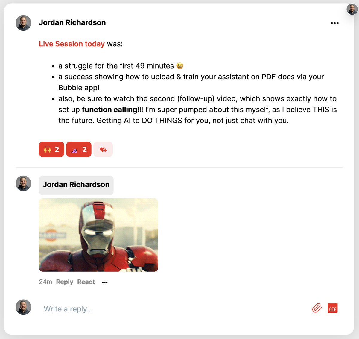 NoCodeAdvantage's tweet photo. I very much enjoy each Friday live session with my students! 😎

#nocode #nocodeadvantage #entrepreneur #tech #ai https://t.co/YQryQICVUg
