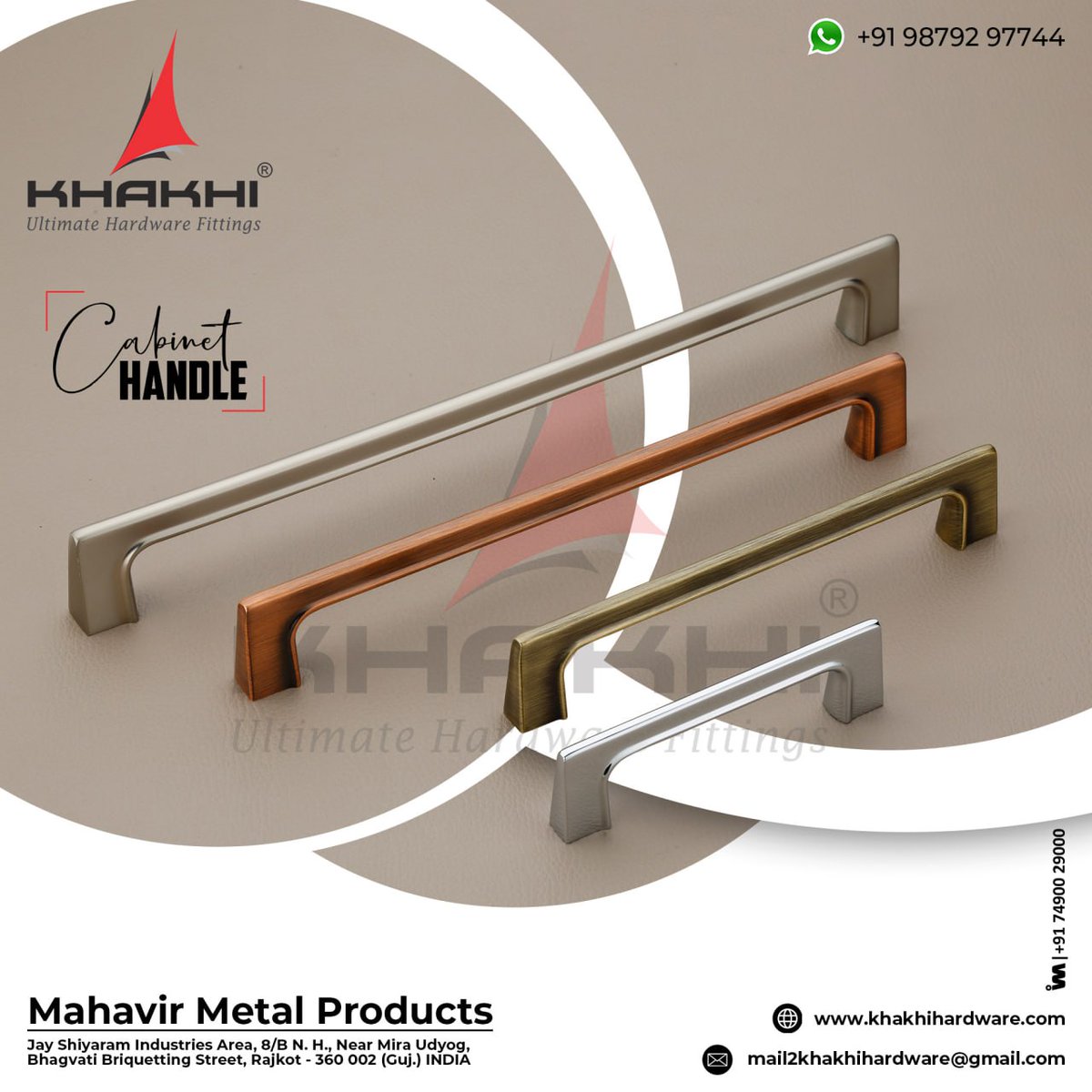 ibais_hardware's tweet photo. Mahavir Metal Products - Rajkot
For enquiry via WhatsApp click:
https://t.co/5a5rEFlq61
Mr. Atul Vachhani - 98792 97744
#cabinethandle #doorhandle #handleinterior #interiordesign #handlehardware
.
@IBAISMEDIA https://t.co/Ohudvz1Prp