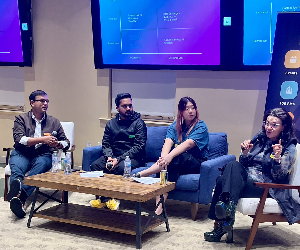 smitashivaram's tweet photo. Riveting conversation on GenAI &amp; Consumer Behavior taking place with the greats @tmamut and @salgar , moderated by our fantastic hosts @MotwaniSuhas and Anna !

#tpfsf #productmanagement #ai #meetup
@TheProductfolks @CarnegieMellon https://t.co/KOdvwOFsqW