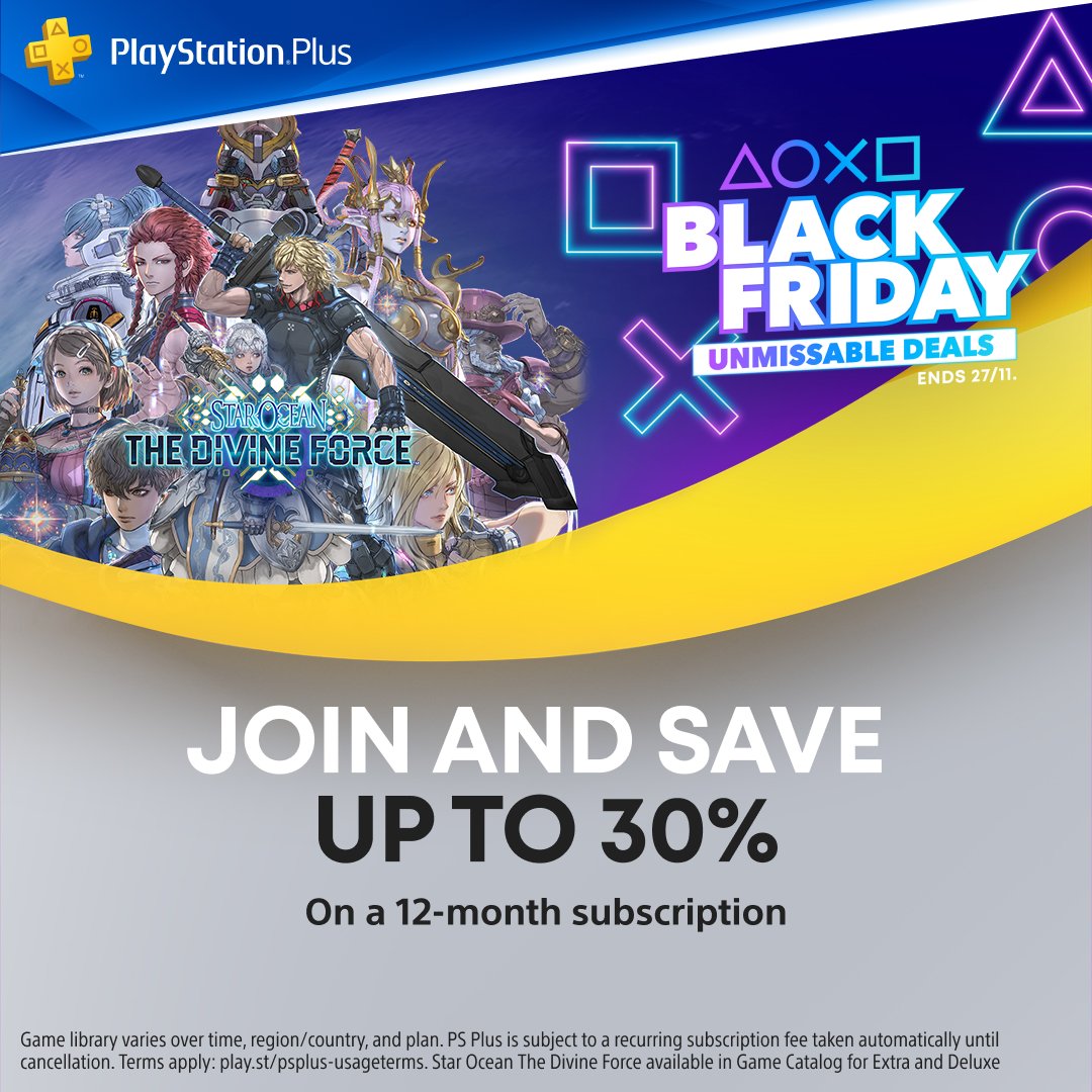 PS Plus - Black Friday  Unmissable deals are now on the PS Store