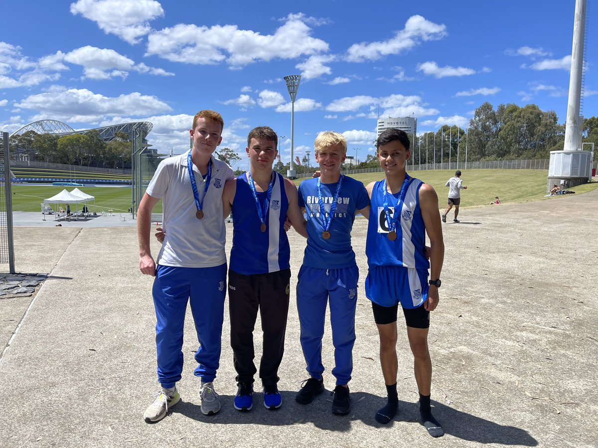 Congratulations to the  16 BOYS Bronze Medal winners in the 4x400 Relay at the NSW Athletics State Relay Championships.