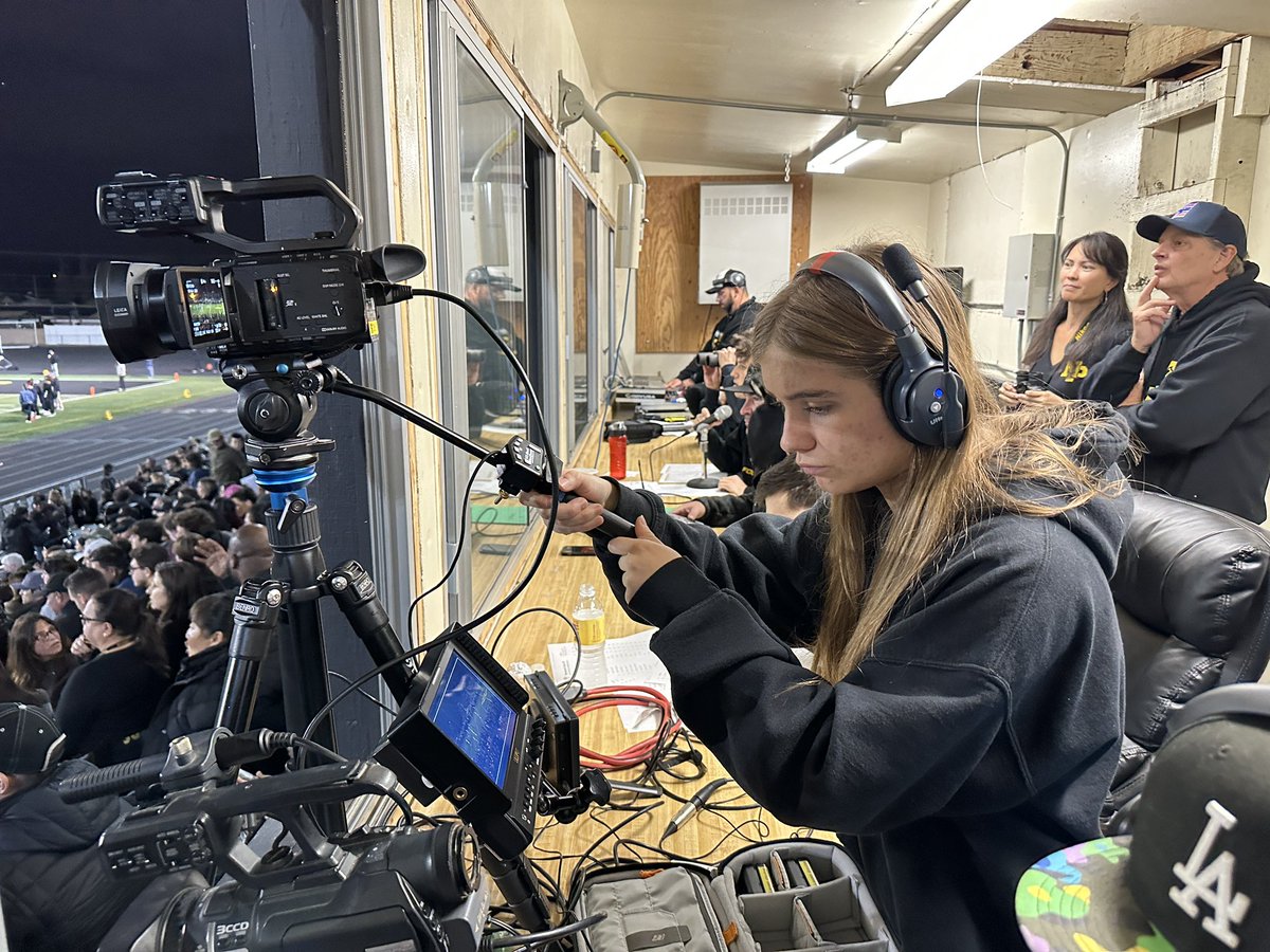 NPHS Broadcasting 2 students live streaming the <a href="/CIFSS/">CIF Southern Section</a> Division 5 semi final between cross town rivals <a href="/NPPanthersONE/">NEWBURY PARK FOOTBALL</a> and <a href="/ThousandOaksHS/">Thousand Oaks HS</a> on <a href="/NFHSNetwork/">NFHS Network</a> . From cams to directing to spotting for play-by-play, these students are simply amazing. <a href="/NPPrincipal11/">Steve Lepire</a>