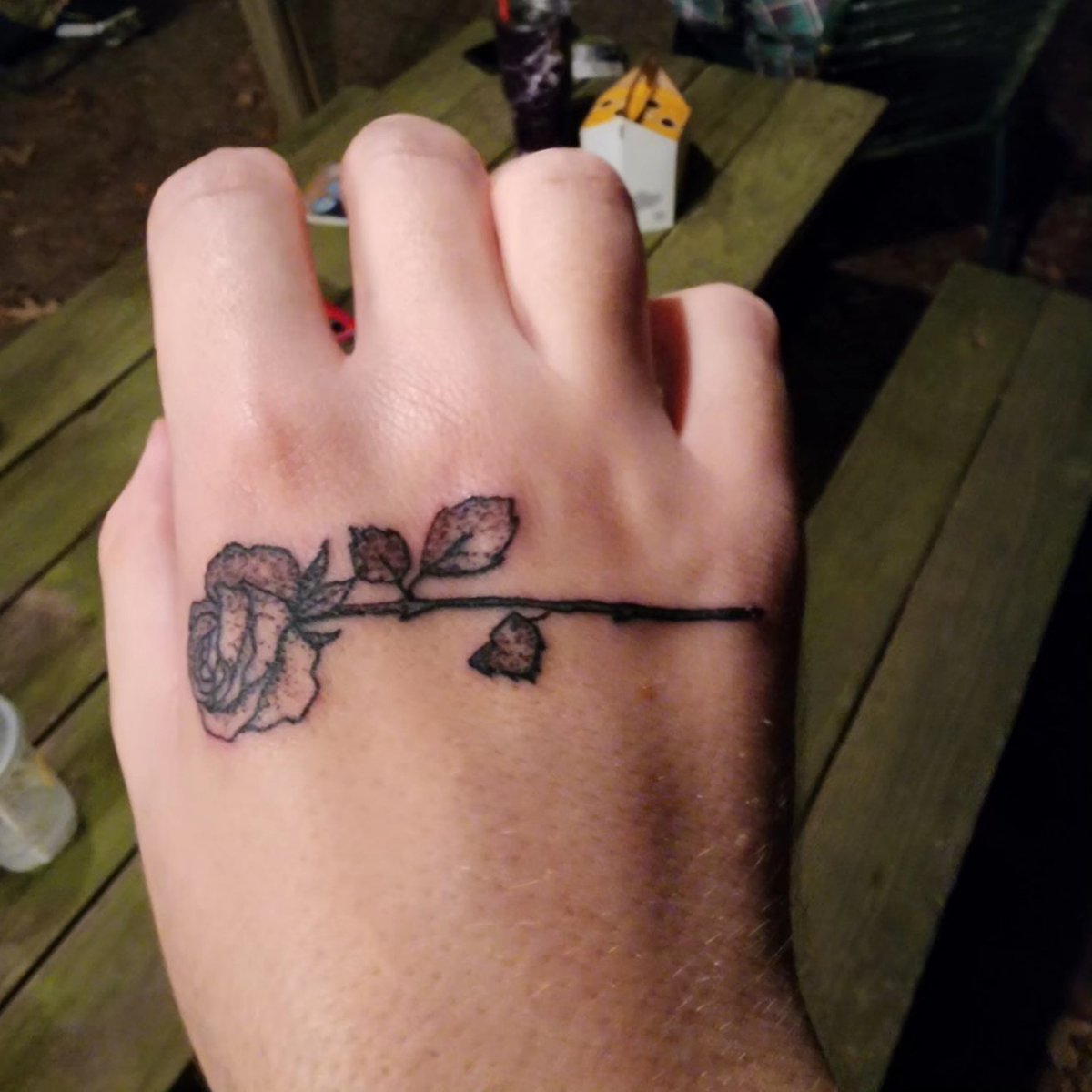 DustyW95470's tweet photo. Birthday tattoo🖤🩷💜💙 https://t.co/C62lC73Twc