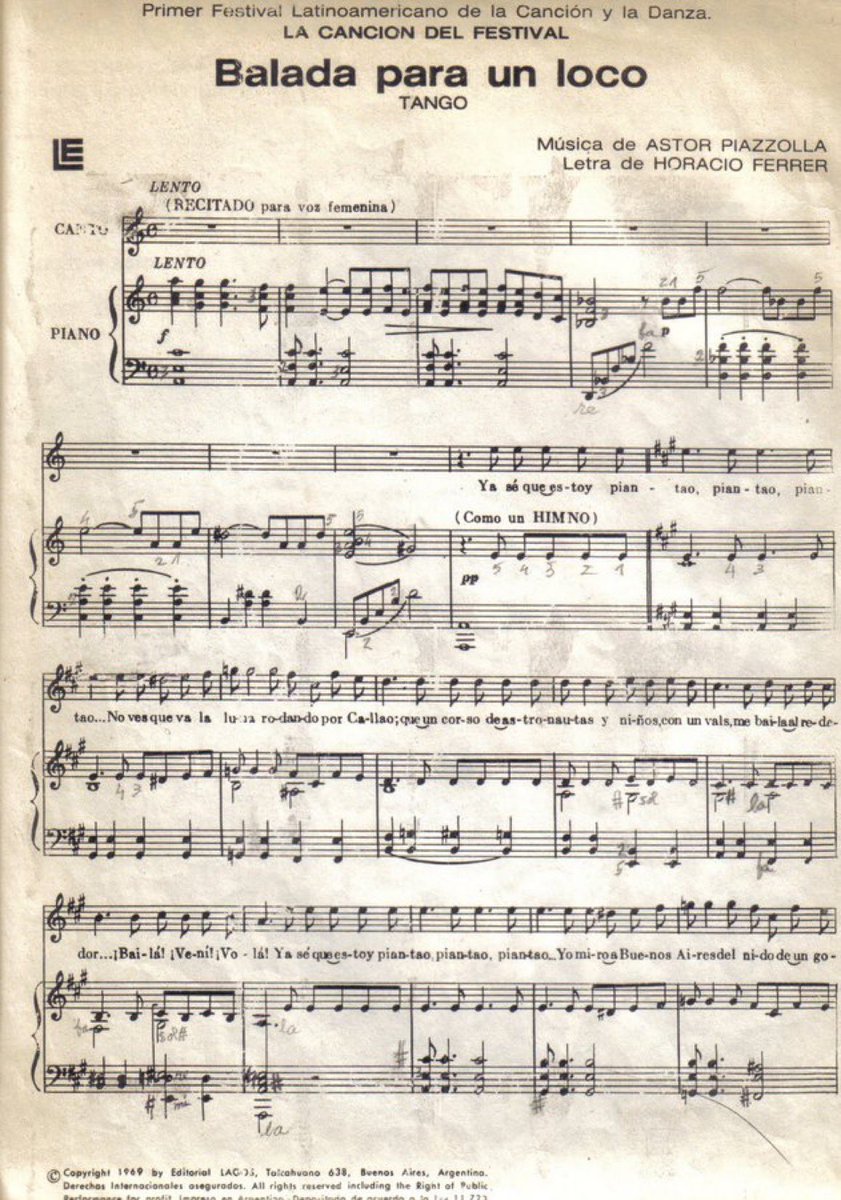 AmelitaBaltar's tweet photo. 🎂54 cumpleaños de Balada para un loco 🎂

El 16 de noviembre de 1969, hace estrenamos "Balada para un loco" con Piazzolla y Ferrer. 

"¡Viva viva, los locos que inventaron el amor" ... https://t.co/jfGjLX4Tji