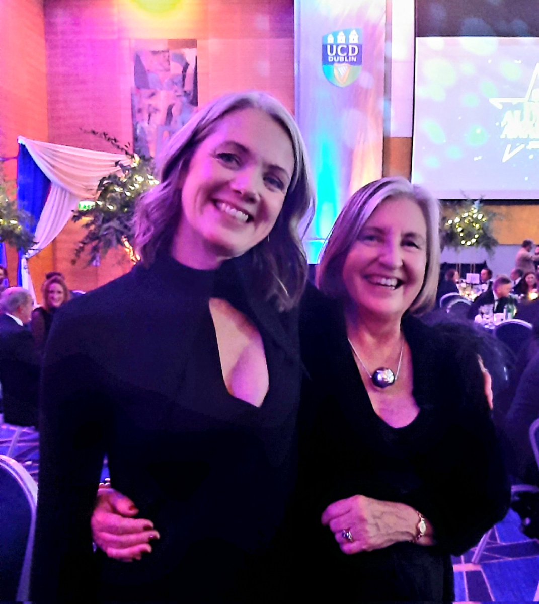 UCDPsychology's tweet photo. Very proud to see our dear friend and #BAPsychology, #MLitt &amp; #PhD graduate @alisonmdarcy receive a @ucddublin #Alumni Award tonight. #Proudsupervisor Prof @barbara_dooley was on hand to congratulate Ali! 👏👏 https://t.co/RzzCBgPyr2