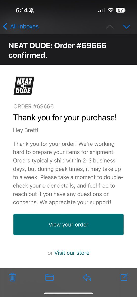 its__architect's tweet photo. Order # 69666 nice @neatdude https://t.co/QqBrUXfyva