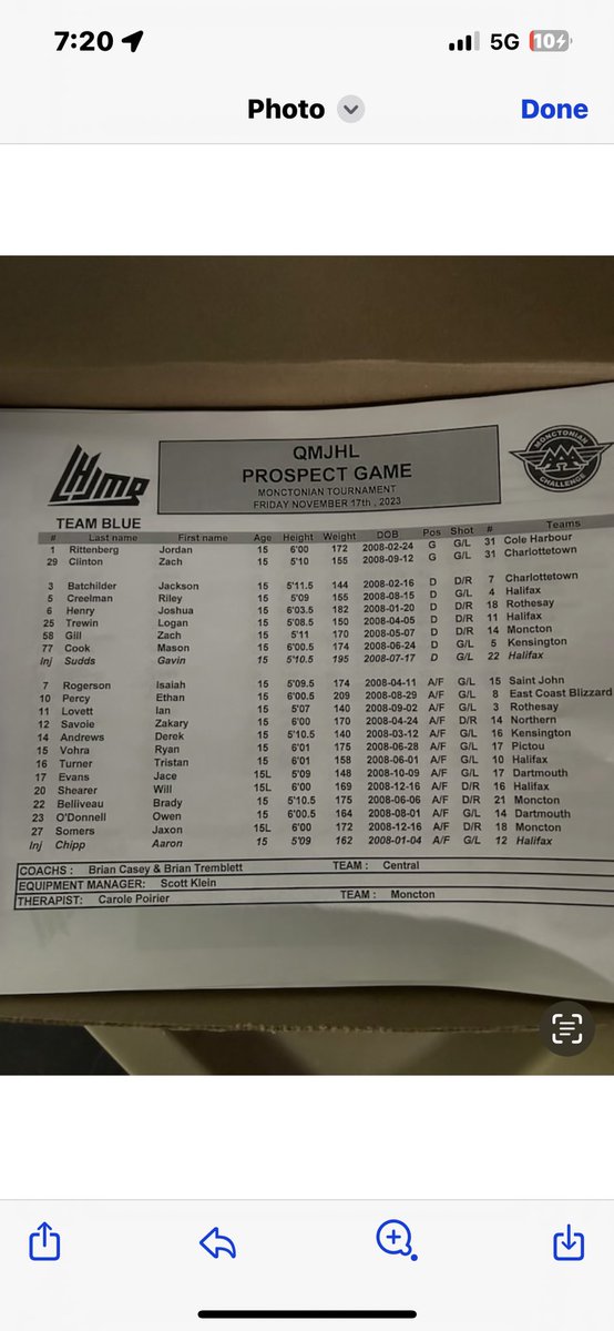 marlin_muylaert's tweet photo. @QMJHL Prospects game lineup
From the 2023 #Monctonian. @_Neutral_Zone is in the house. Watch for our staff parking lot post game coming to you after from our meeting headquarters https://t.co/v2SG9TVQr3