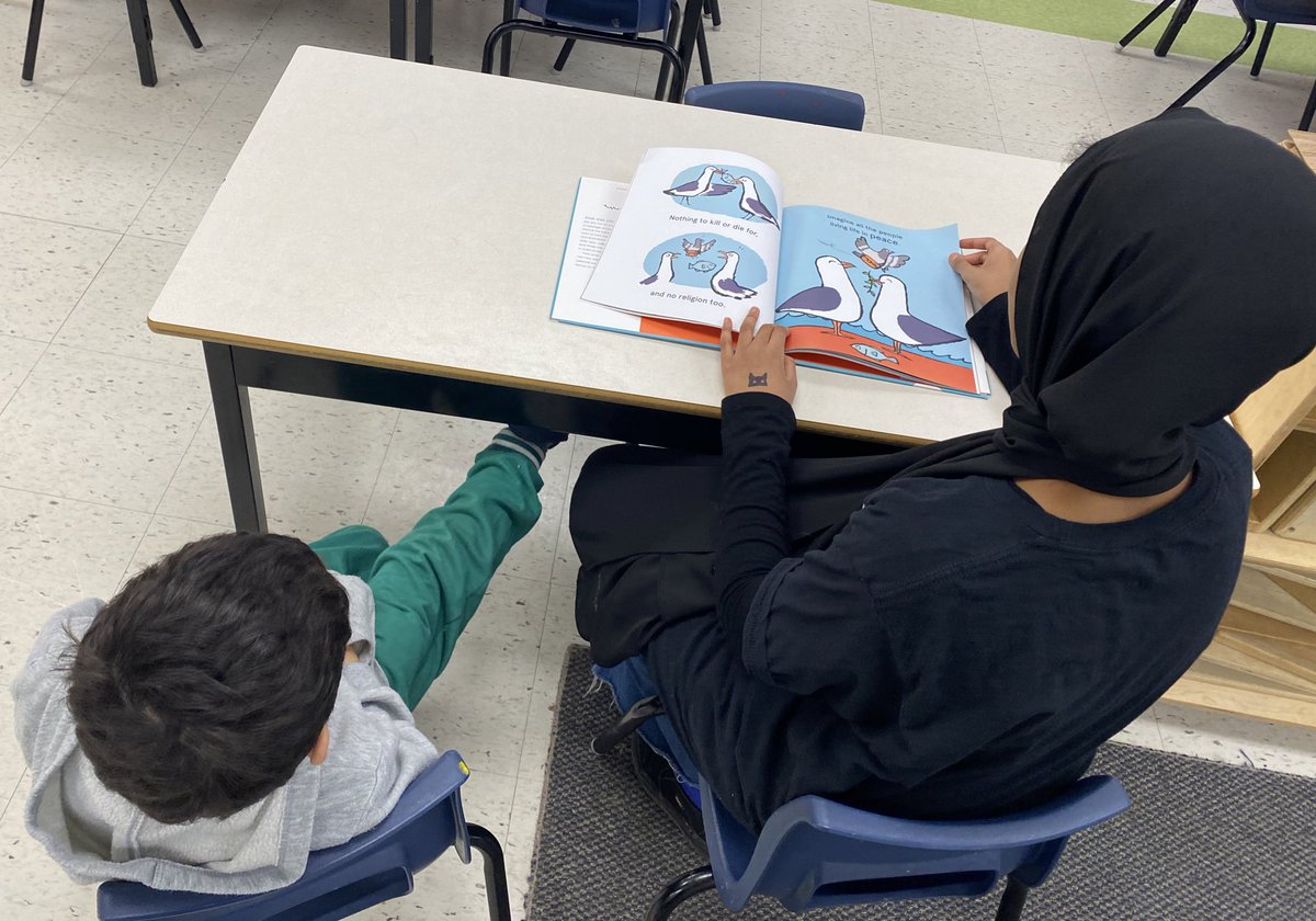 WoodroffeAvePS's tweet photo. It’s all about reading today! Used book sale, reading buddies and so much fun! @OCDSB https://t.co/8UMSy3fq3E