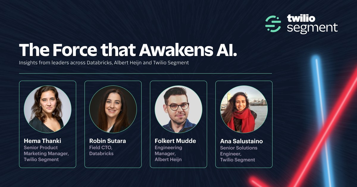 In this panel discussion, we're teaming up with industry leaders from @Databricks, Albert Heijn, and Twilio Segment to deep-dive into the critical role of data in AI technology. bit.ly/3QTWxDP