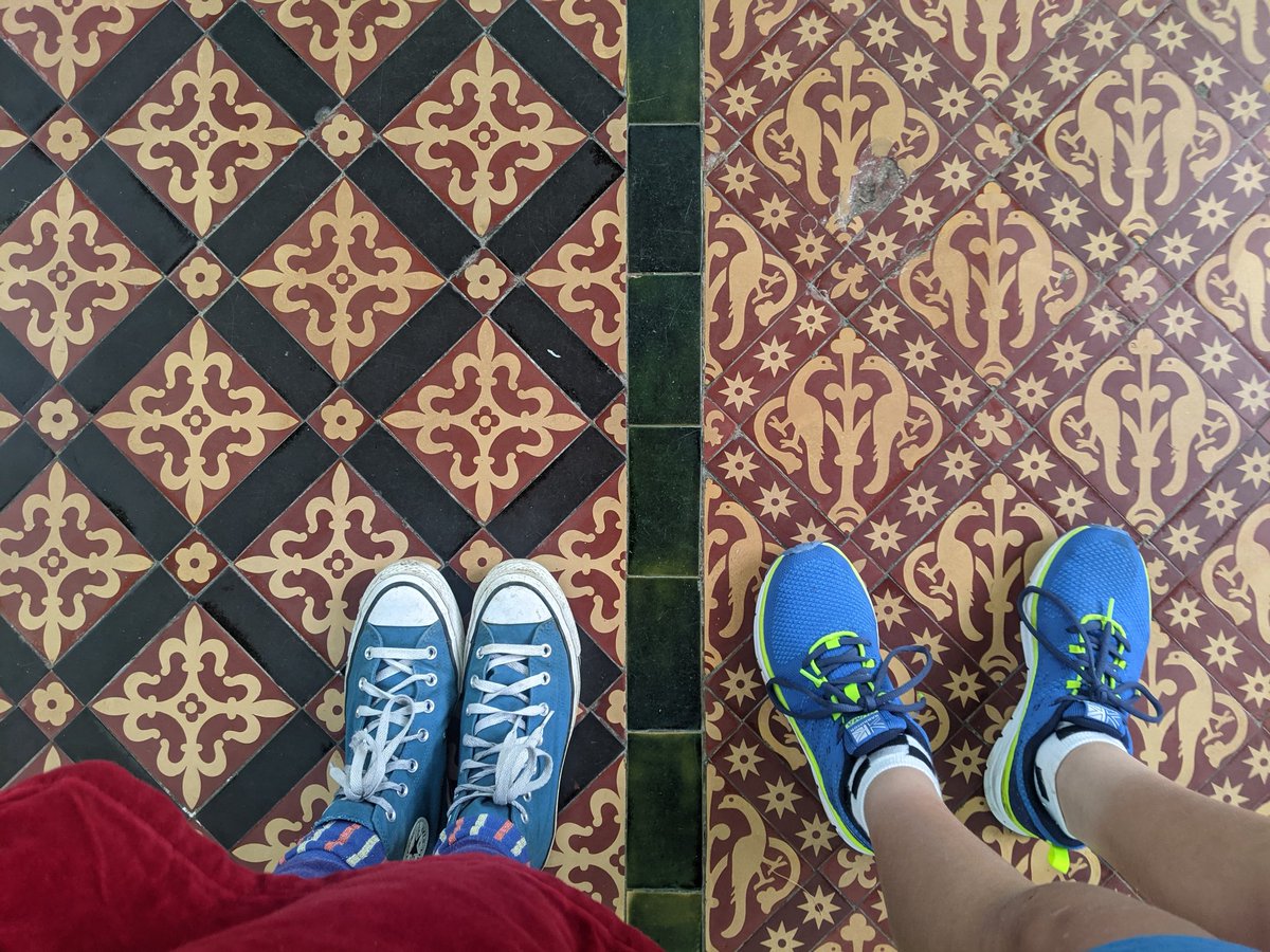 A Salisbury cathedral floor and shoes combo