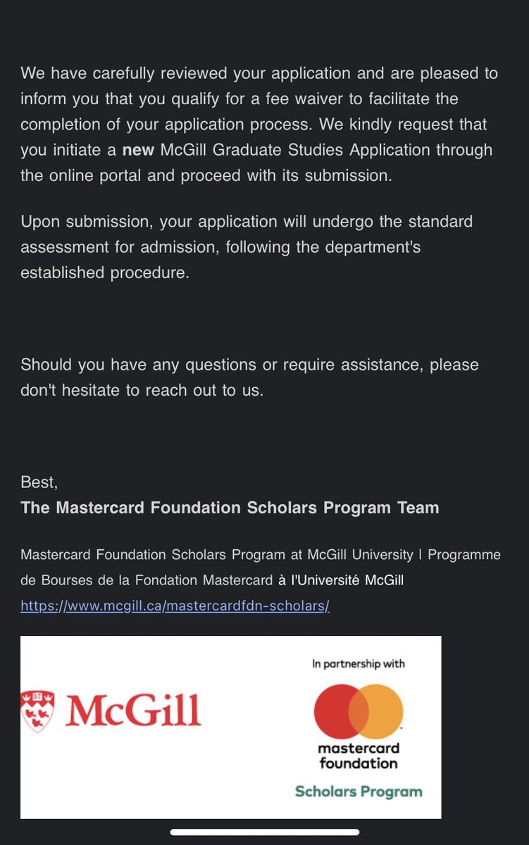 shee_dah_'s tweet photo. @drhammed Good day sir
I got this mail after the submission 
I was informed that I’m qualify for a application fee waiver but there was no code
How am I going to submit my application to the school
Should I submit without the code https://t.co/R4itvy9teh