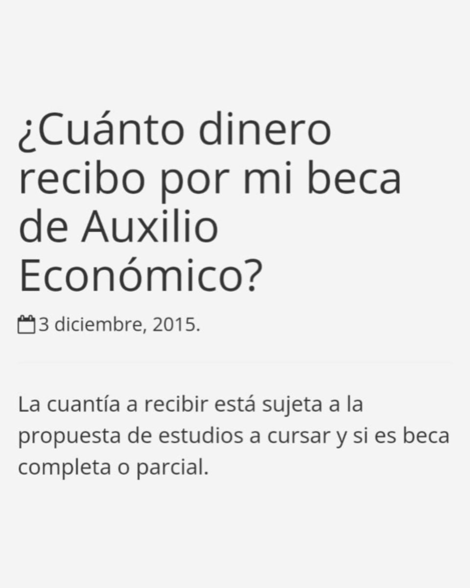 fernandobroce2's tweet photo. Un auxilio económico es también llamado beca. Se puede confirmar en la página del IFARHU. 

“Los estudiantes panameños que requieran un complemento al financiamiento de sus estudios superiores en universidades del país o extranjeras…” 

Yo presenté cuánto costaba mi carrera, el ingreso familiar, mis méritos y currículum, y fui aprobado.