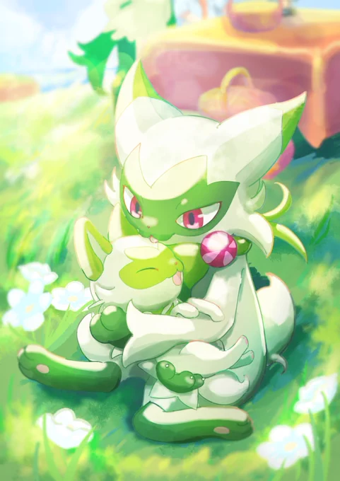 #ポケモンSV1周年SV1周年おめでとう(再掲)ニャオハ族大好きです! 