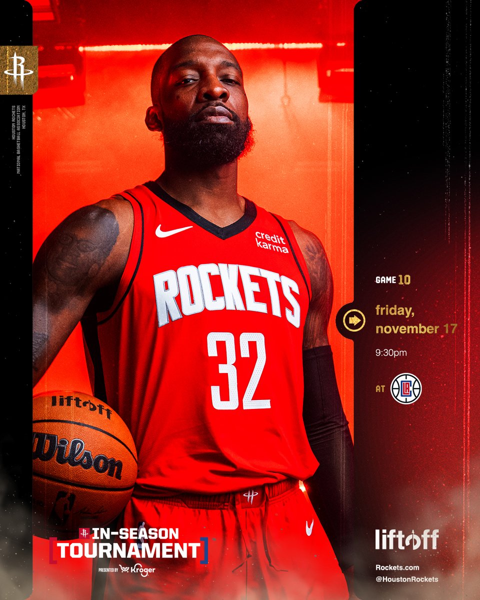 HoustonRockets's tweet photo. 𝗜𝗦𝗧 𝗚𝗔𝗠𝗘 ✌️

⏰ 9:30 PM Tip-Off
📺 @SpaceCityHN
📻 @SportsTalk790 / En Español 93.3 FM TUDN
🎟️ https://t.co/VBY18fapLu https://t.co/8Budoll6nY