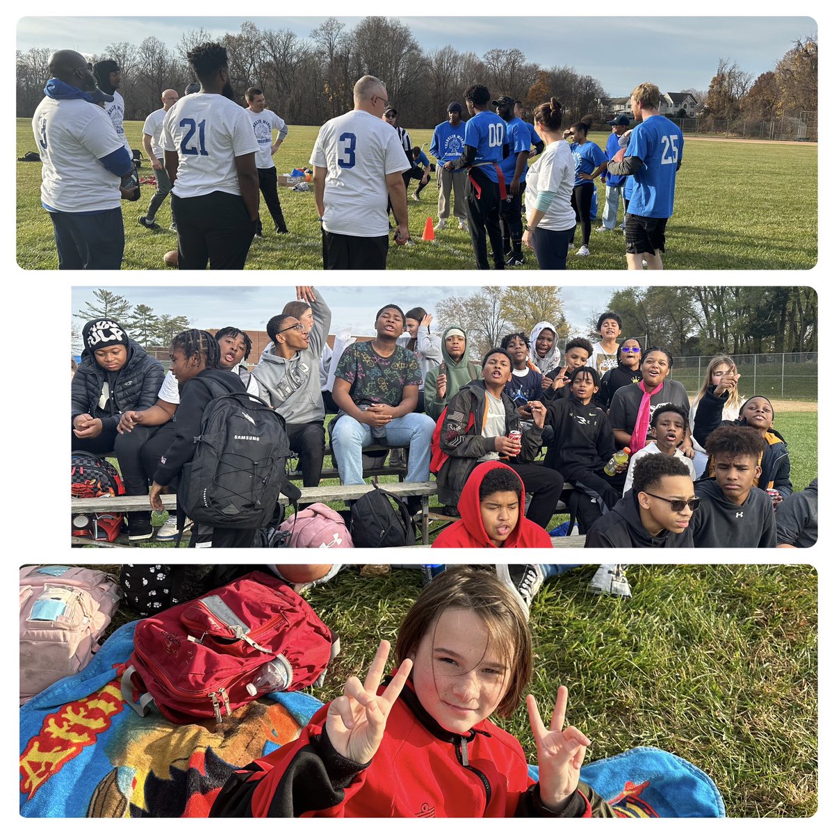 What a beautiful day for the annual FMS Turkey Bowl @FMS_BCPS! Thanks to everyone who played, supported, and cheered, and to @FMSDragonsPTA for selling concessions! @SchifferB @Fschrader1 @twelzant