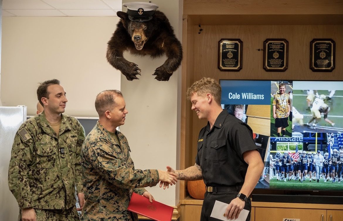 Service selection after practice yesterday for our Seniors. Proud of my Marine!  #SEMPERFI #GONAVY