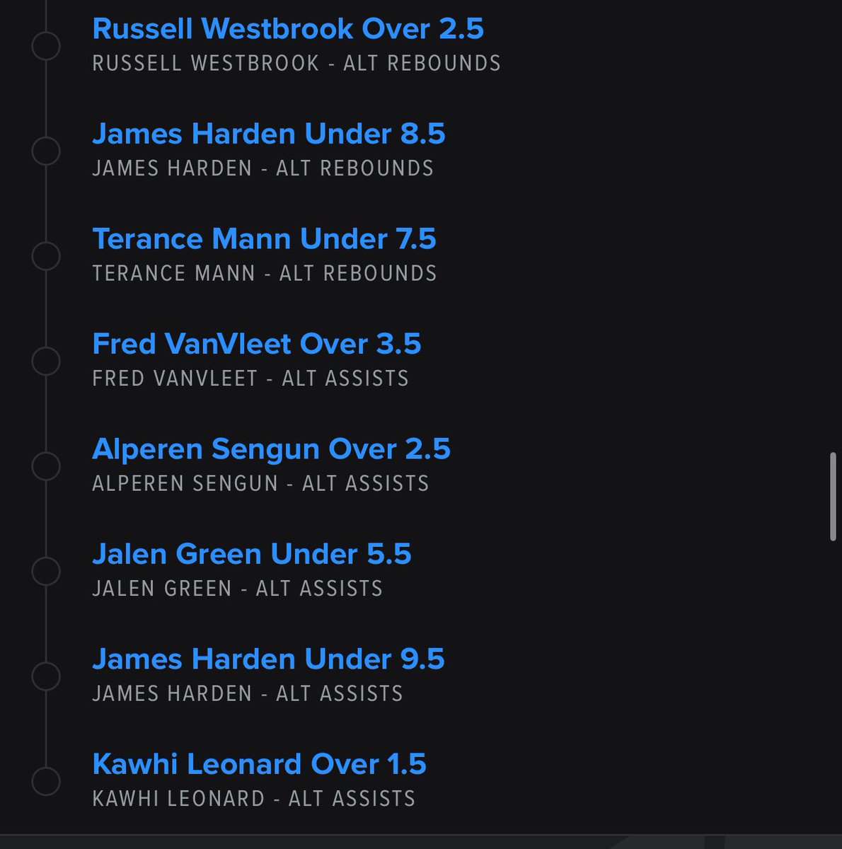 MekhiMoore_'s tweet photo. #NBA #PlayerProp #parlay for #Rockets #ClipperNation 

This has odds of +524 on #FanDuel 

Entire 23-24 Season: 100% ✅

https://t.co/h95XdTfnmO

#ParlayKhi💰 #GamblingTwitter #NBATwitter  #GamblingX #GamblingCommunity #SameGameParlay #NBAPicks #HOFB🏆 #fyp #explore https://t.co/1maeddVy92