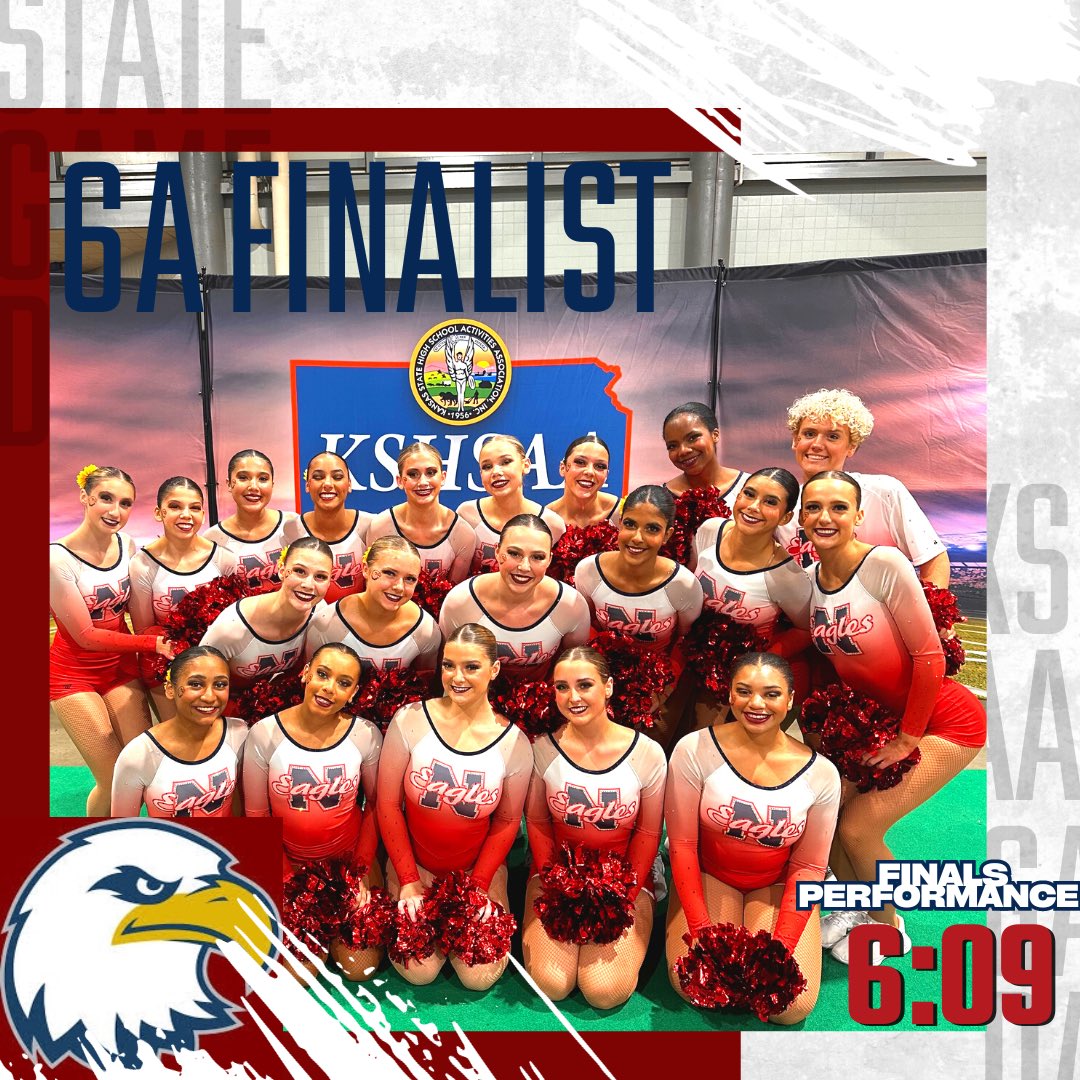MissSinclairON's tweet photo. For the first time in school history… the Eaglettes are FINALISTS in the KSHSAA 6A State Game Day Competition! We are grateful for the opportunity to represent our school and to be among some of the most talented teams in the state. ❤️💙 https://t.co/2Naitey7DT