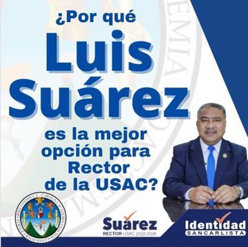 MoratayaYoel's tweet photo. Señores golpistas del @MPguatemala 

El decano de Ciencias Económicas y ex candidato a la vicepresidencia por el oficialista vehículo electoral VAMOS también uso a la USAC como plataforma política.

¿Ahí no aplica la persecución y criminalización que han emprendido? https://t.co/QkmcsUy4aH