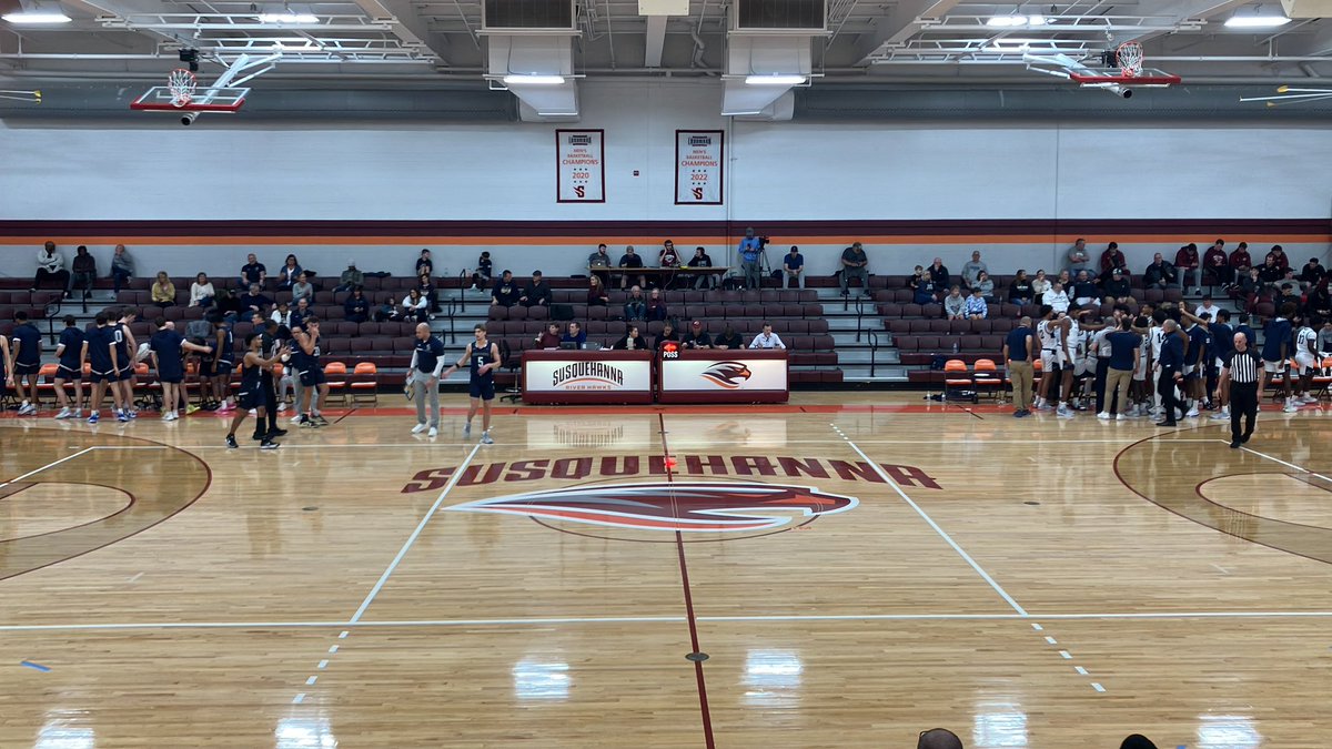 CHECK IN: I'm back at Houts for the second night in a row. This time around, <a href="/Susquehanna_MBB/">Susquehanna Men’s Basketball</a> hosts Cabrini in the semifinals of the SU tipoff tournament.

We'll be tipping off shortly after the conclusion of the first game. <a href="/GOSusqU/">Susquehanna Athletics</a> <a href="/thesuquill/">The Quill</a> #d3hoops