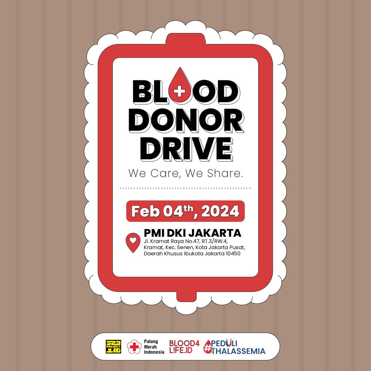 323Project_ID's tweet photo. 2024 Huang Renjun Birthday Project

Blood Donor — Pendaftaran

@323Project_ID X @Blood4LifeID X @peduli_thalassemia

📅 Minggu, 04 Feb 2024
⏰ 11:00 WIB - Selesai
🎯 100 Kantong Darah
🔗 https://t.co/bUGm9XIMTZ

Supported by @PMI_DKI_Jakarta

#런쥔 #RENJUN #黄仁俊 #ロンジュン https://t.co/O0LJbI8nmY
