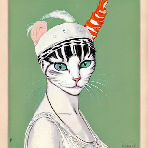 ChloeCJSun's tweet photo. Tweaking flapper cats with #stablediffusion https://t.co/UIbcVZ1qFg