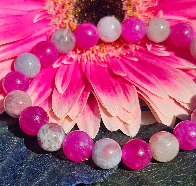 Pink Tourmaline symbolizes love, compassion, and emotional healing. Encourages self-love and supports spiritual growth. #pink #tourmaline #empathy #kindness #love #womensbracelet #naturalstones