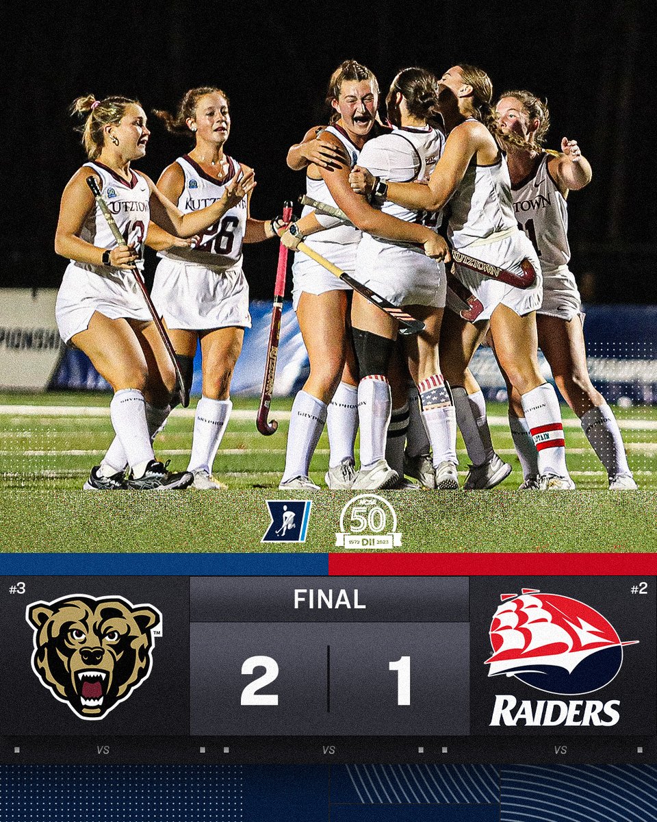 🚨FINAL SCORE🚨  

The <a href="/KUGoldenBears/">Kutztown University Athletics</a> outscore <a href="/ShipURaiders/">Shippensburg University Raiders</a> 2-1 in the semifinals!

#MakeItYours | #D2FH