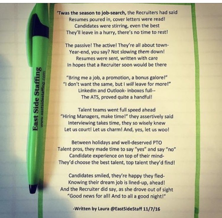 EastSideStaff's tweet image. Forgot all about this ! Thanks for sharing @BarbBuckner #jobhuntchat how fun to see again :)