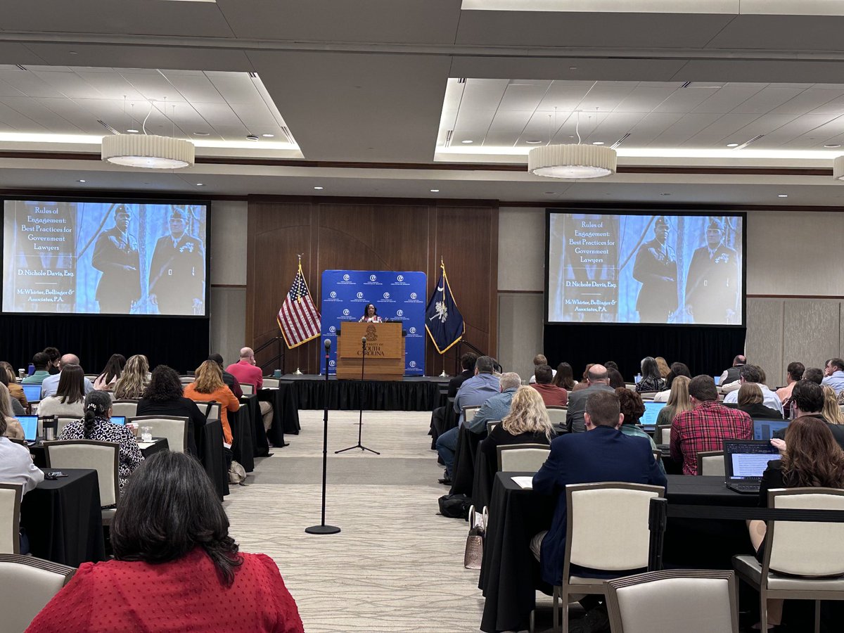 DNicholeDavis's tweet photo. Thank you, South Carolina Association of Counties, for inviting me to speak at 2023 SC Local Government Attorneys Institute. I had a blast! #LawyerLife https://t.co/SNdqigjW5y