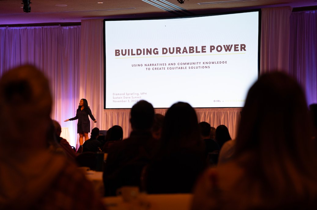 “Yes, it's about sustainability. But it's also about health. It's about economic development. It's about businesses thriving. It's about social justice, everything else, housing, all of it, but we have to tell that narrative.” - Summit Keynote Diamond Spratling Girl + Environment