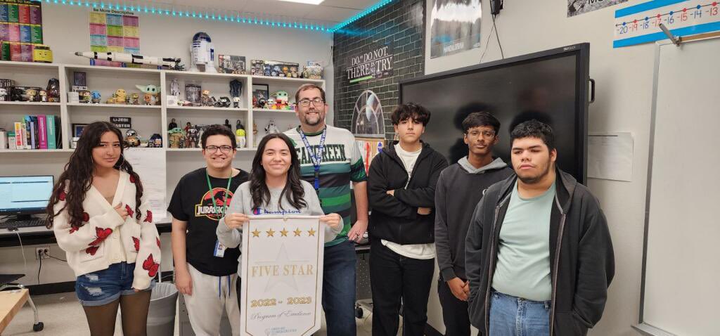 Phillip Hunt (@phillipmhunt) on Twitter photo Today <a href="/NimitzVikings/">Nimitz High School</a> Computer Science was awarded our 5⭐️ Banner for our Program of Excellence Award. The students worked hard last year and received the highest award for our program. This was done in the first year of our program too! <a href="/iisdCTE/">Irving ISD CTE</a> Today <a href="/NimitzVikings/">Nimitz High School</a> Computer Science was awarded our 5⭐️ Banner for our Program of Excellence Award. The students worked hard last year and received the highest award for our program. This was done in the first year of our program too! <a href="/iisdCTE/">Irving ISD CTE</a>
