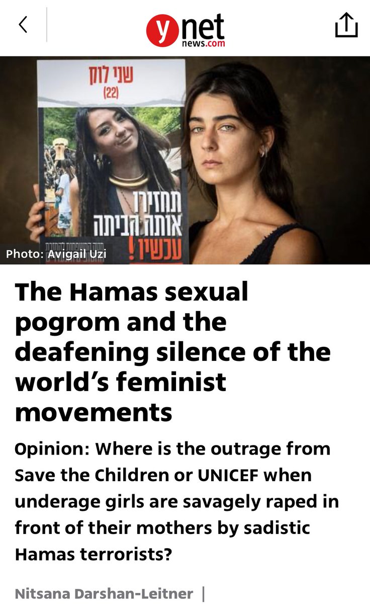 Israel would like to know why Jewish women’s rapes and sexual assaults (not to mention tortures and murders) are ignored by alleged feminists, who are instead parading around in support of […. checks notes…. ] the rapists, murderers, and male chauvinists.