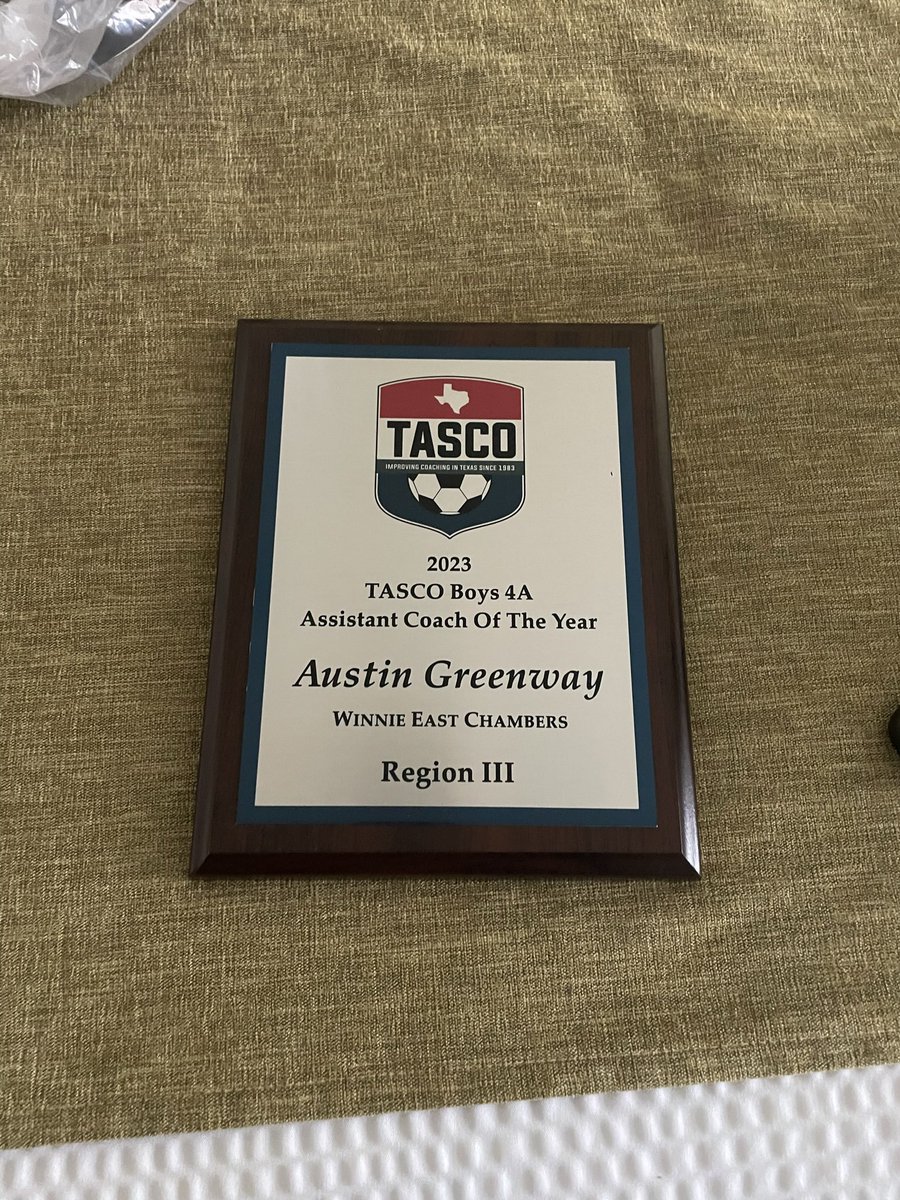 Got my <a href="/tascosoccer/">TASCO</a> plaque yesterday! Blessed and grateful is an understatement. Proud to be apart of the <a href="/ECBucsSoccer/">East Chambers Boys Soccer</a> program!

Geaux Bucs!