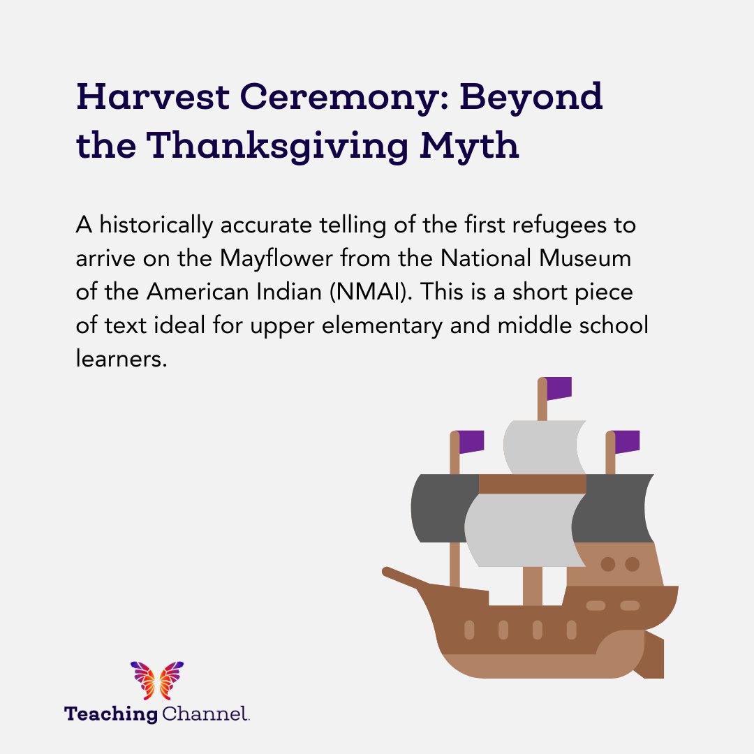 TeachingChannel's tweet image. So much work has been done to ensure an environment of belonging for all students! With holidays, it can be a challenge to approach them in a way that is inclusive.

We put together six great resources for an inclusive Thanksgiving: bit.ly/46kZkKA. 

#edresource #edblog