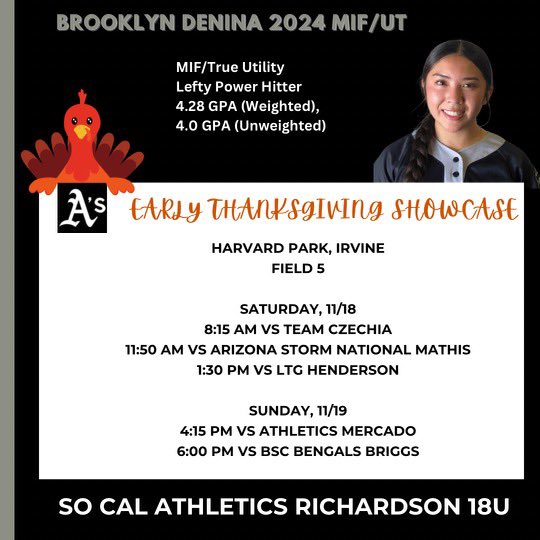 Brooklyn_Denina's tweet photo. Last travel Fall-Ball tournament🥹!! Come check us out this weekend!! https://t.co/soqQz8zSUY