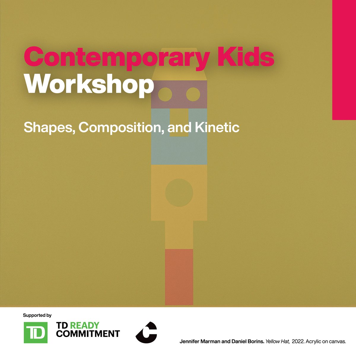 Contemporary Calgary (@contemporaryyyc) on Twitter photo FREE Sunday, November 19th—Contemporary Kids: Shapes, Composition, and Kinetic Facilitated by TD Educational Coordinator Yilu Xing.
Visit our website to learn more & register 🔗 bit.ly/3stPc4m
Supported by <a href="/TD_Canada/">TD (Canada)</a>
#TDReadyCommitment #ContemporaryCalgary FREE Sunday, November 19th—Contemporary Kids: Shapes, Composition, and Kinetic Facilitated by TD Educational Coordinator Yilu Xing.
Visit our website to learn more & register 🔗 bit.ly/3stPc4m
Supported by <a href="/TD_Canada/">TD (Canada)</a>
#TDReadyCommitment #ContemporaryCalgary