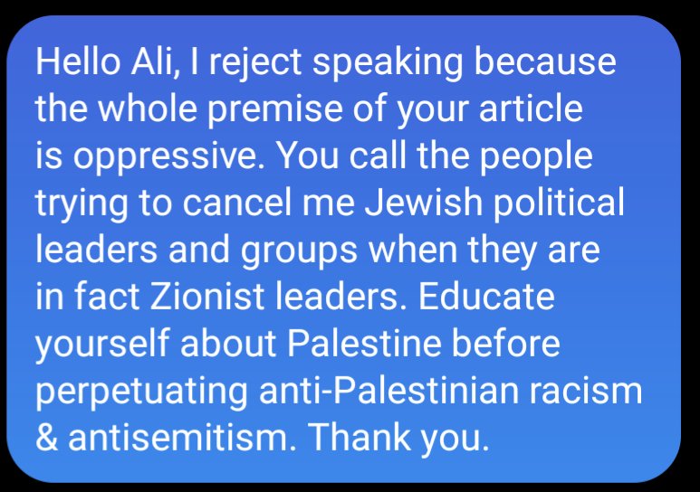 This is how I respond to Canadian media requests now. #AntiPalestinianRacism #Antisemitism #media #Canada