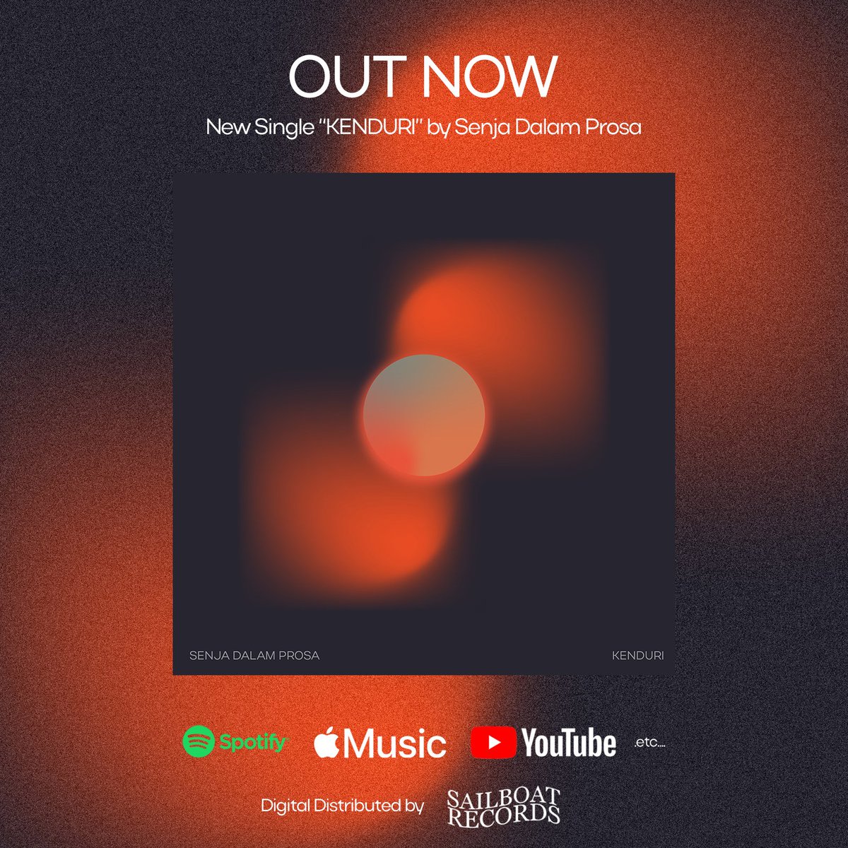SenjaDalamProsa's tweet photo. NEW SINGLE OUT NOW!

Thanks to everyone who helped make it happen.

Feel it now. Happy listening! 
 
#KENDURI #NIR #SENJADALAMPROSA #SAILBOATRECS https://t.co/7vFzkWDRMh