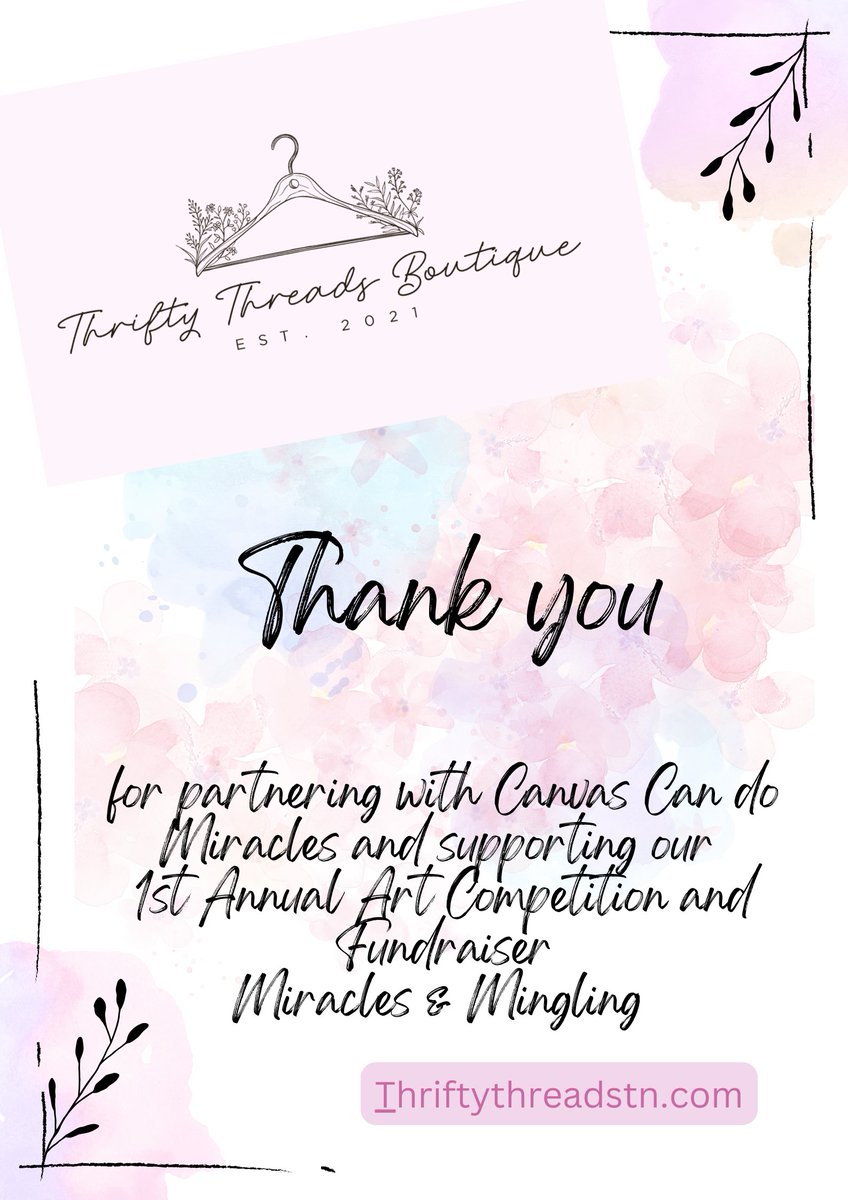 CanvasMiracles's tweet photo. Shop at Thrifty Threads in Clinton or online!
 #Art #HealingTheCommunity #CanvasCanDoMiracles #JackieHolloway #Knoxville #FreeArtClasses #StopTheViolence #ThriftyThreadsBoutique #thankyou #miraclesandmingling https://t.co/DV9yOhLJeC