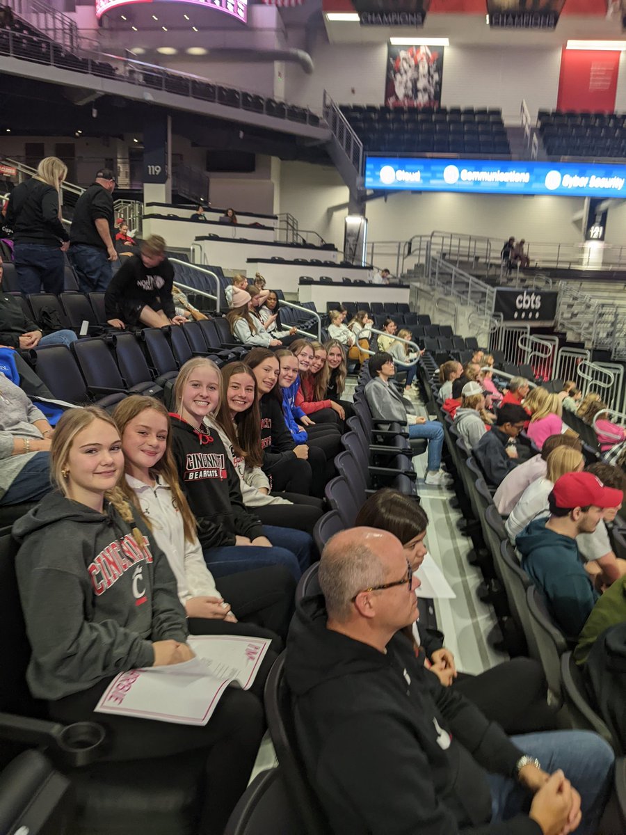 NKJV 14 Blue hanging out and cheering for the UC Beats and Coach Molly Harrison!! #wearenkjv