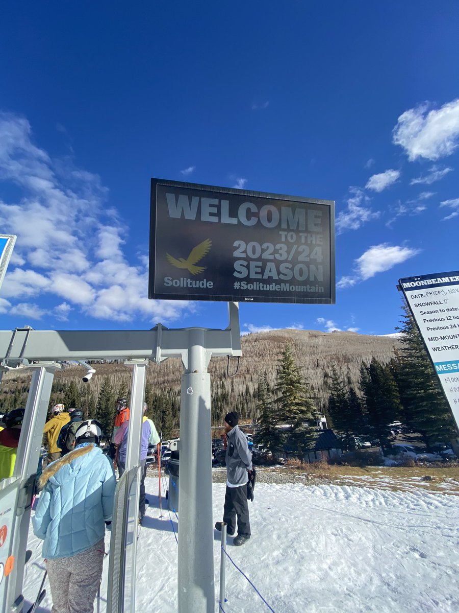 Hot take: 2 runs open = better than none. Happy opening day! <a href="/SolitudeMTN/">Solitude Mountain Resort</a>