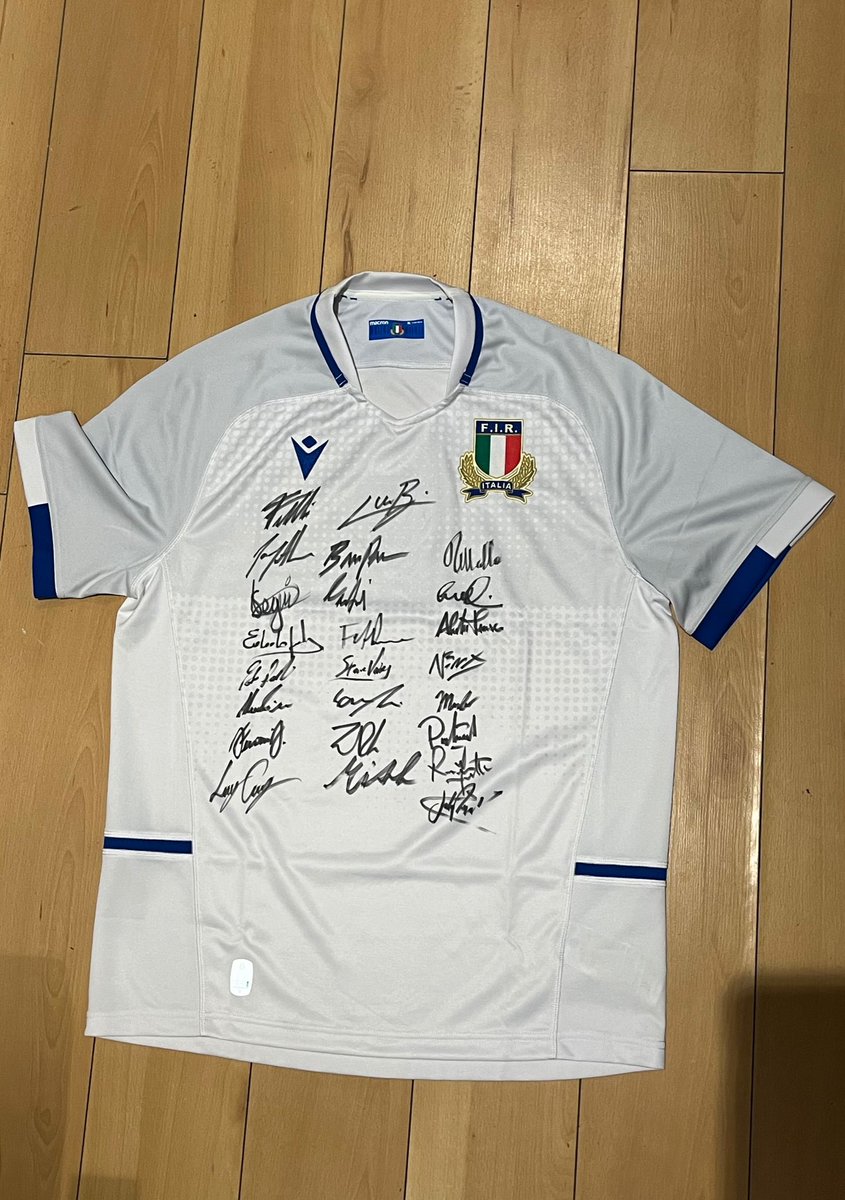 Lot 17 - Italian 2023 6 Nations Shirt signed by the Italy Squad. Bids are to be sent to the following email address: sebsfoundation@gmail.com Please ensure you tell us what LOT you are bidding for! See the Seb Foundation post below for full details!