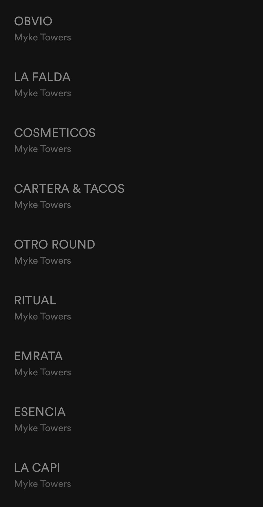 on X: Tracklist oficial de Vive la tuya.. no la mía de Myke Towers 🚨   / X