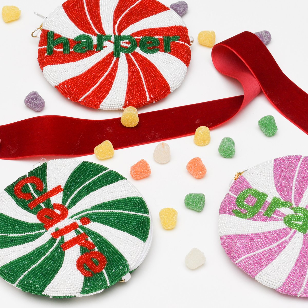 CPrepMonograms's tweet image. Our Christmas Candy Purse-lets are the SWEETEST!  Save 20% on Custom Beaded Clutches, Totes and Purse Straps.  No code necessary.  Discount automatically applied in the shopping cart.