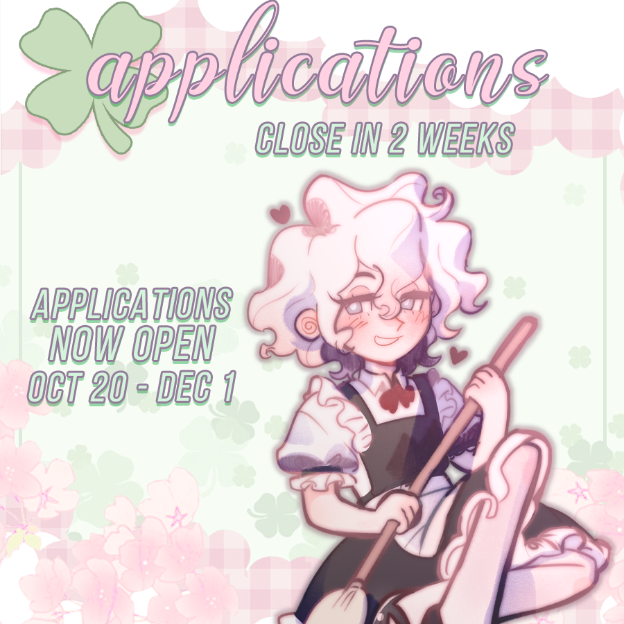 komaedazines's tweet photo. 🍀 APPLICATIONS CLOSE IN 2 WEEKS 🍀  

The clock's ticking, but don't lose hope now! There's still 2 weeks left to fill out your application for Hope Blooms: A Nagito Komaeda Zine! https://t.co/ThhXl0FJJS