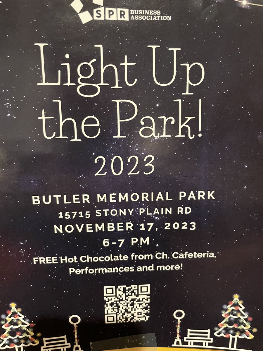 So excited for our #lightupthepark tonight at 6 <a href="/StonyPlainRoad/">Stony Plain Road BA</a> last year it was -30 this year +6. #webelonginjasperplace