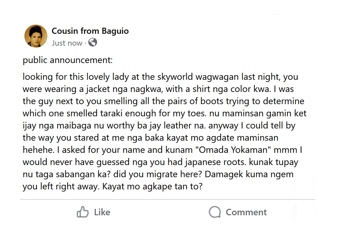 Cousin from Baguio tweet media