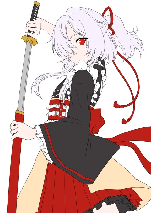 Skebご依頼イラスト、クライアント様のオリキャラちゃんを制作中です(^^)週末なので集中して進めていきます! 