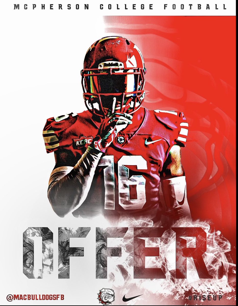 🤲🏾 Alhamdulillah🤲🏾 blessed to receive an offer from <a href="/MACBulldogsFB/">McPherson Football</a> <a href="/BryceChavis/">Bryce Chavis</a>